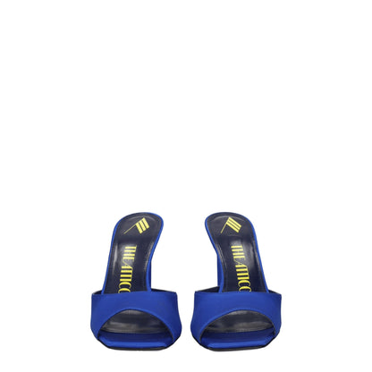 The Attico Blue Satin Stiletto Heels Sandals