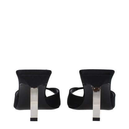 The Attico Black Satin Stiletto Heels Sandals