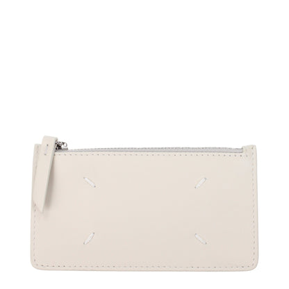 Maison Margiela Beige Leather Wallets