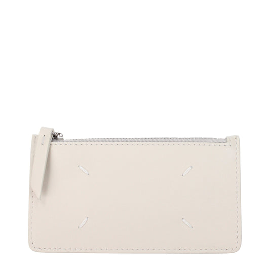 Maison Margiela Beige Leather Wallets