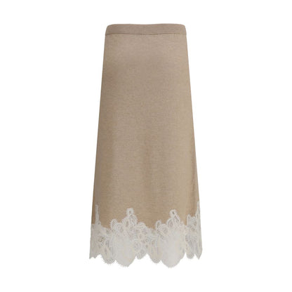 Fabiana Filippi Wool and lace Midi Skirt