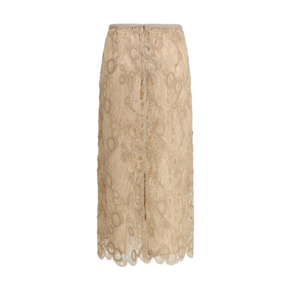 Fabiana Filippi Macramé lace midi Skirt