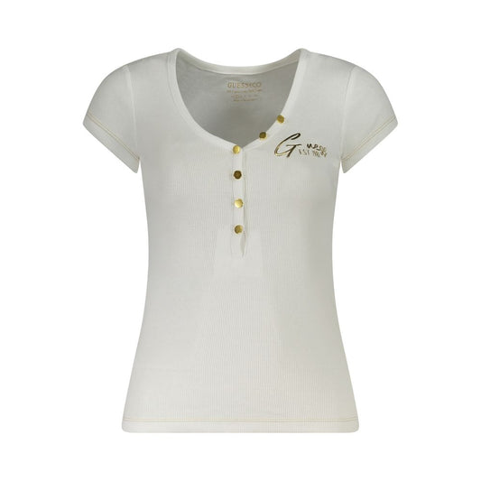 Guess Jeans White Cotton Women T-Shirt