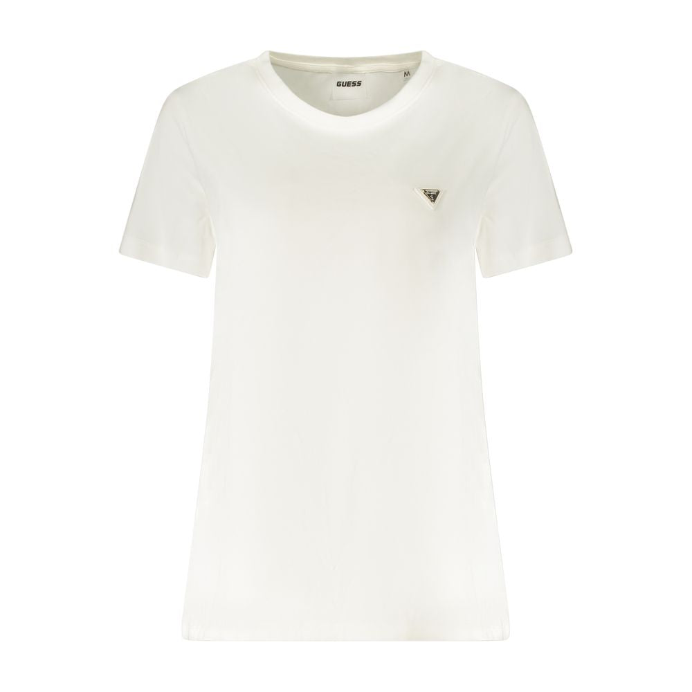 Guess Jeans White Cotton Tops & T-Shirt