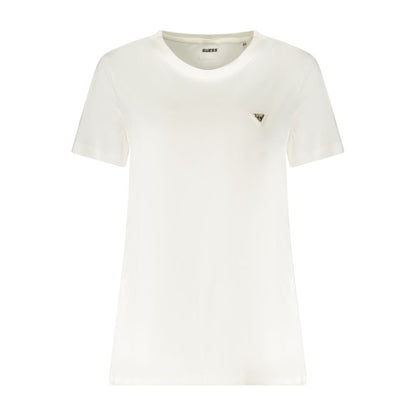 Guess Jeans White Cotton Tops & T-Shirt