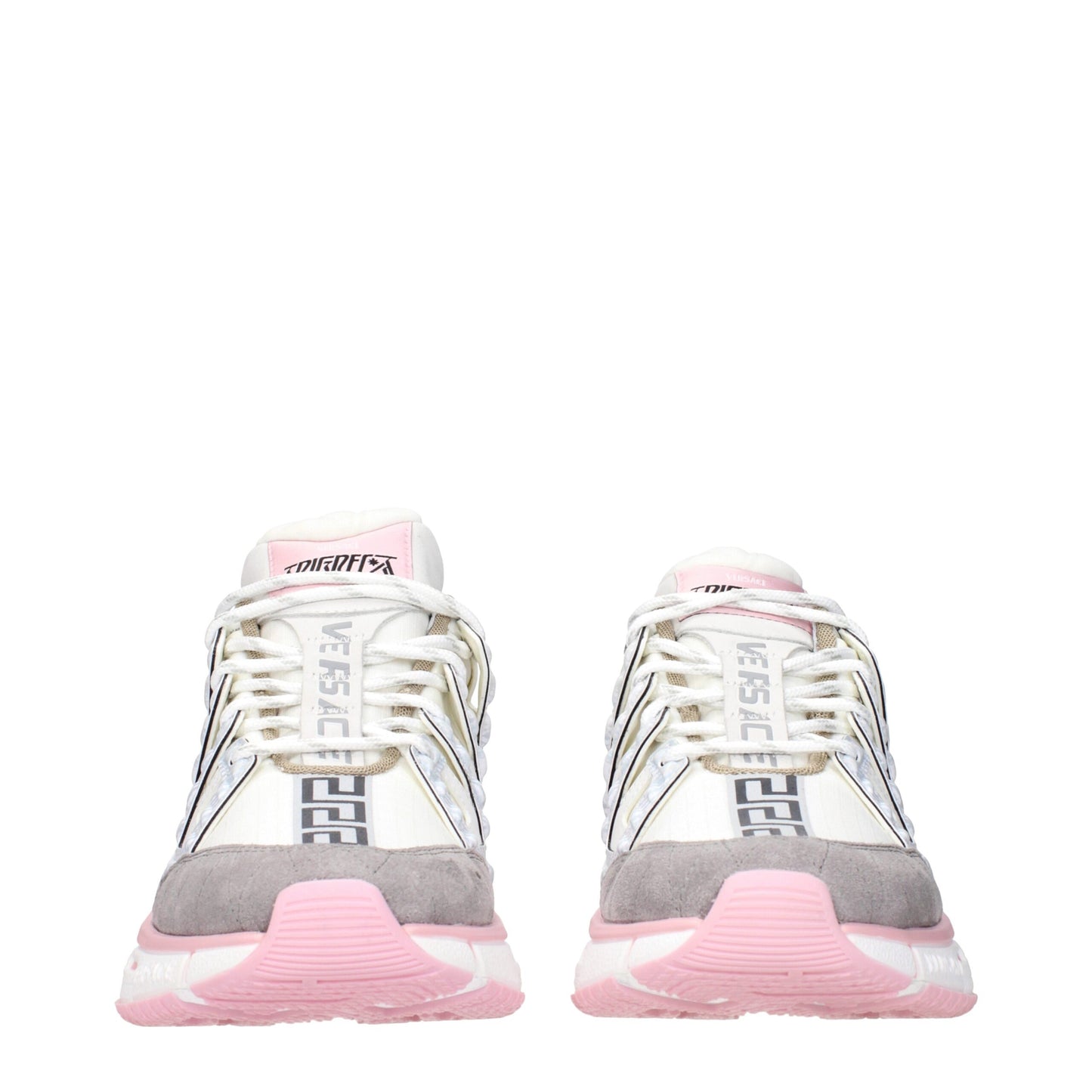 Versace Beige Fabric Athletic Sneakers