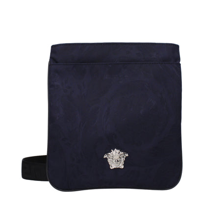 Versace Blue Fabric Crossbody Bags