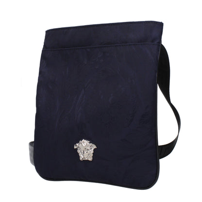 Versace Blue Fabric Crossbody Bags