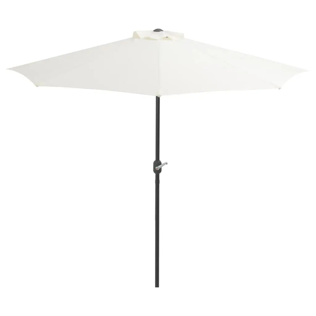 NNEVL Balcony Parasol with Aluminium Pole Sand 270x135 cm Half NNEVL
