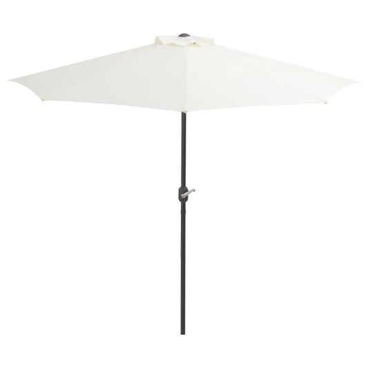NNEVL Balcony Parasol with Aluminium Pole Sand 270x135 cm Half NNEVL