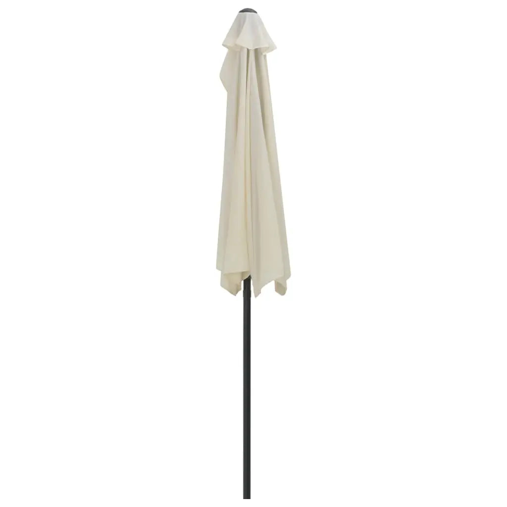 NNEVL Balcony Parasol with Aluminium Pole Sand 270x135 cm Half NNEVL