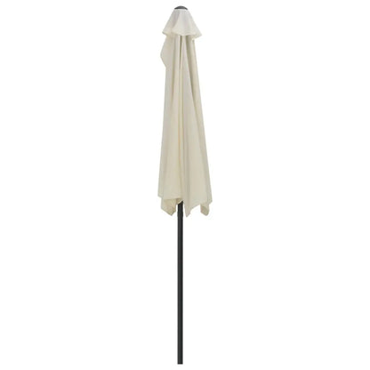 NNEVL Balcony Parasol with Aluminium Pole Sand 270x135 cm Half NNEVL