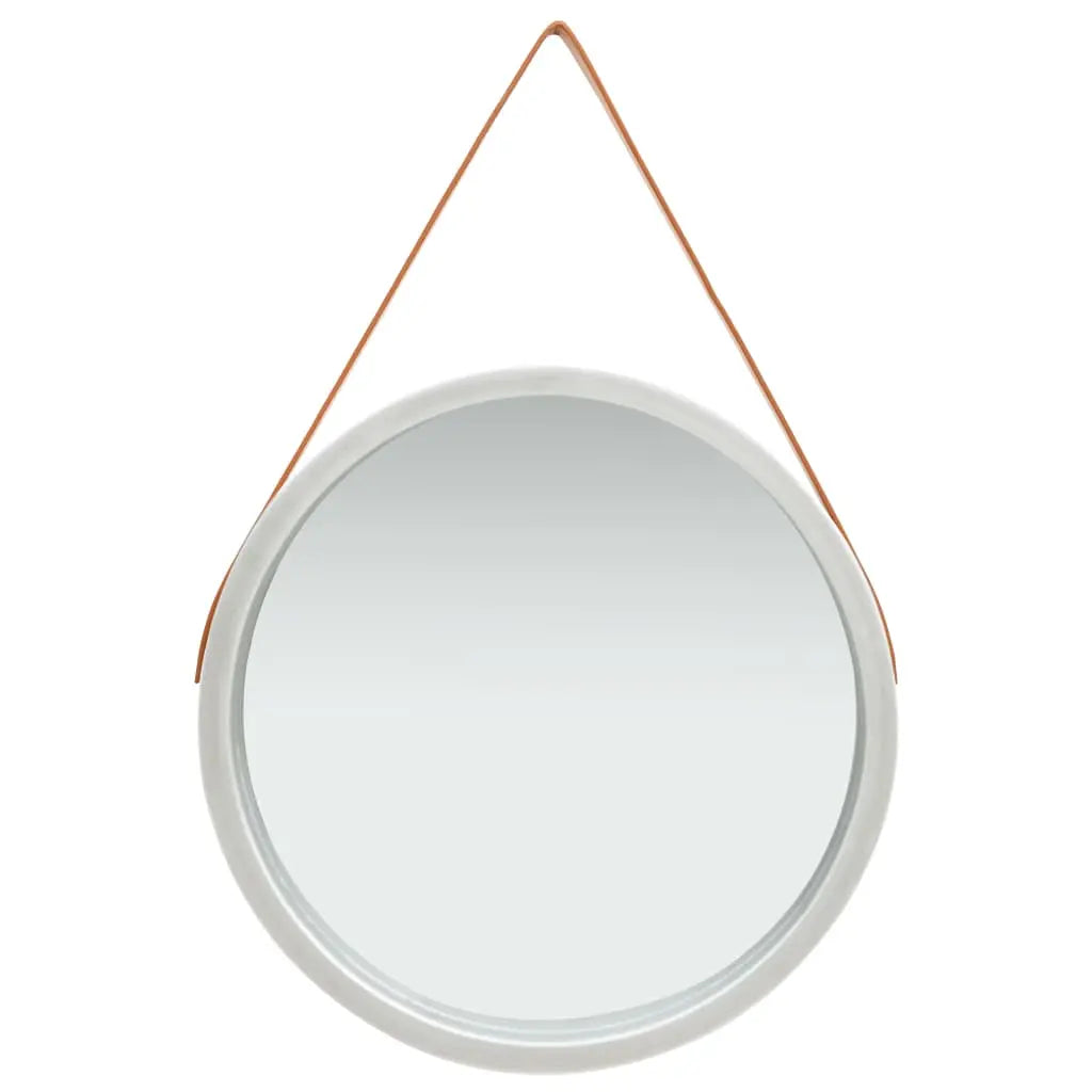 NNEVL Wall Mirror with Strap 60 cm Silver NNEVL