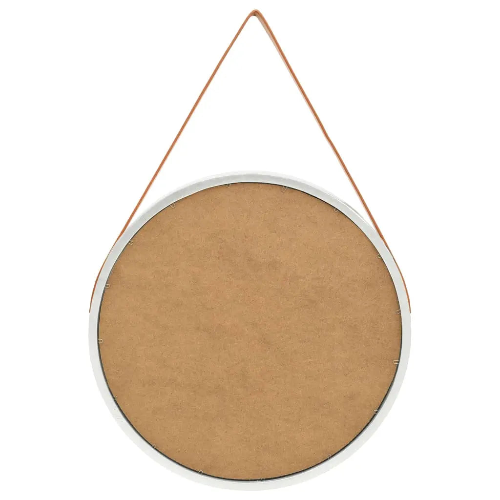 NNEVL Wall Mirror with Strap 60 cm Silver NNEVL