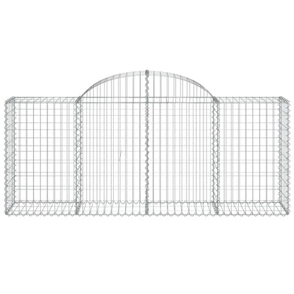 NNEVL Arched Gabion Baskets 3 pcs 200x50x80/100 cm Galvanised Iron NNEVL