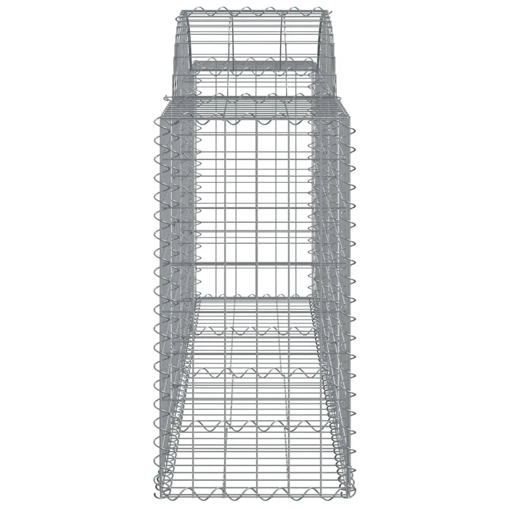 NNEVL Arched Gabion Baskets 3 pcs 200x50x80/100 cm Galvanised Iron NNEVL