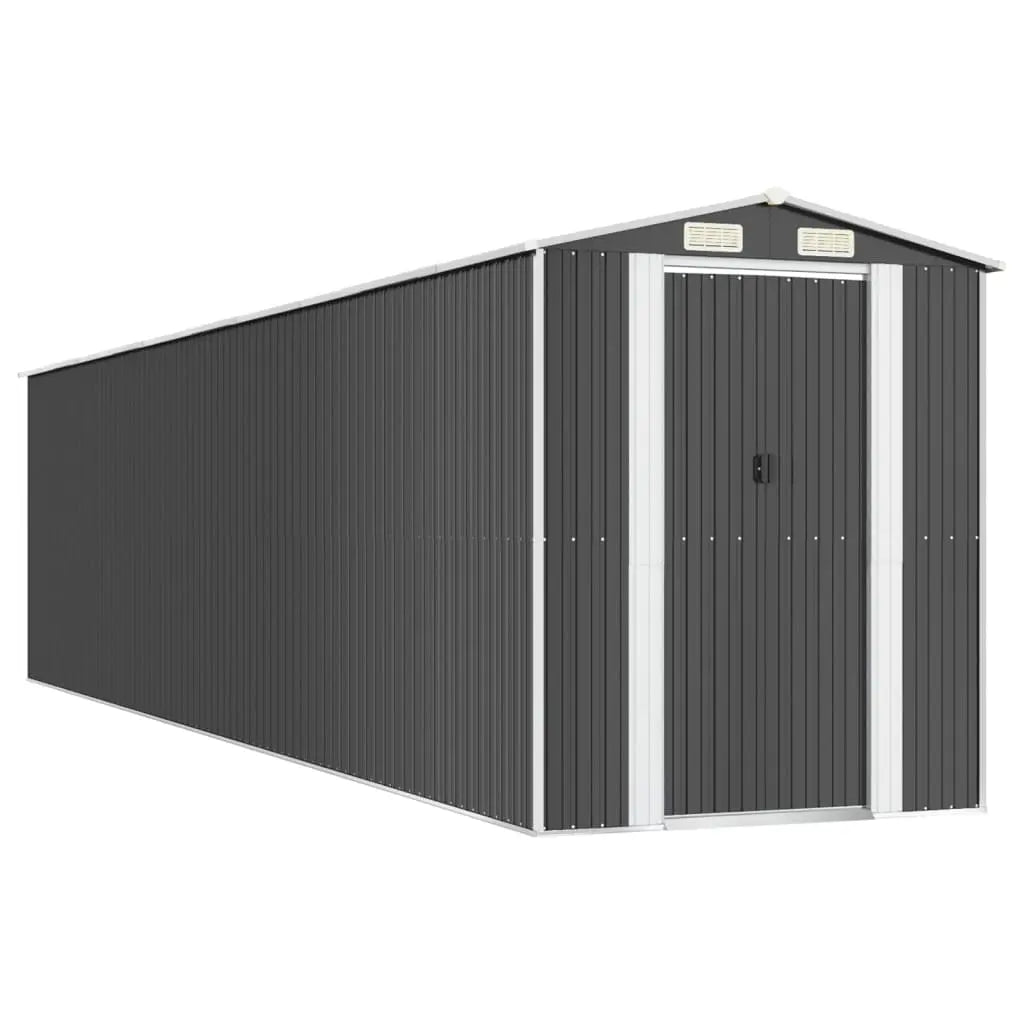 NNEVL Garden Shed Anthracite 192x855x223 cm Galvanised Steel NNEVL
