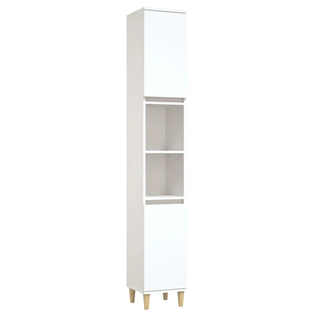 NNEVL Bathroom Cabinet White 30x30x190 cm Engineered Wood NNEVL