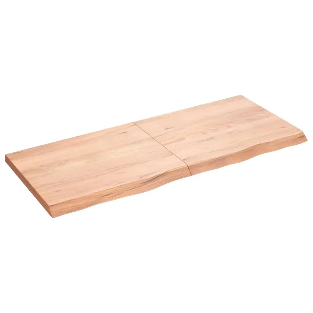 NNEVL Table Top Light Brown 120x50x4 cm Treated Solid Wood Oak NNEVL