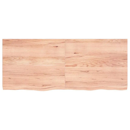 NNEVL Table Top Light Brown 120x50x4 cm Treated Solid Wood Oak NNEVL