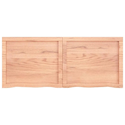 NNEVL Table Top Light Brown 120x50x4 cm Treated Solid Wood Oak NNEVL