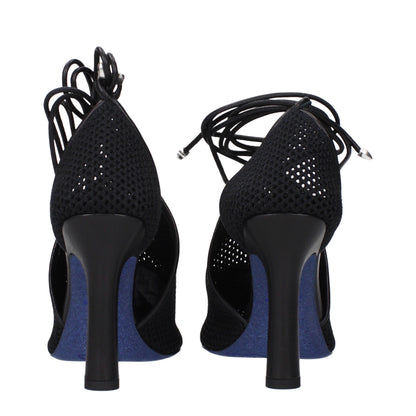 Burberry Black Fabric High Heel Pumps