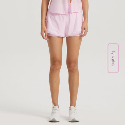 Outdoor Fake Two Pieces Leisure Sports Shorts For Women