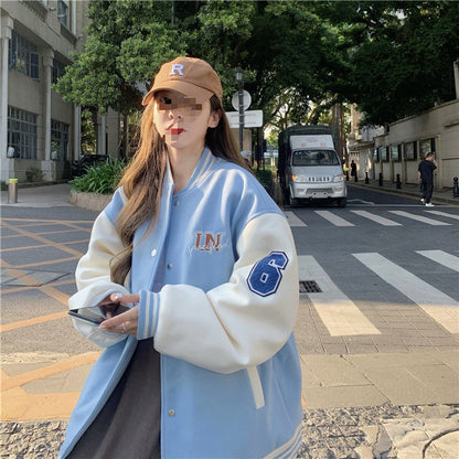 Baseball Uniform Women's Thickened Thermal Quilted Coat