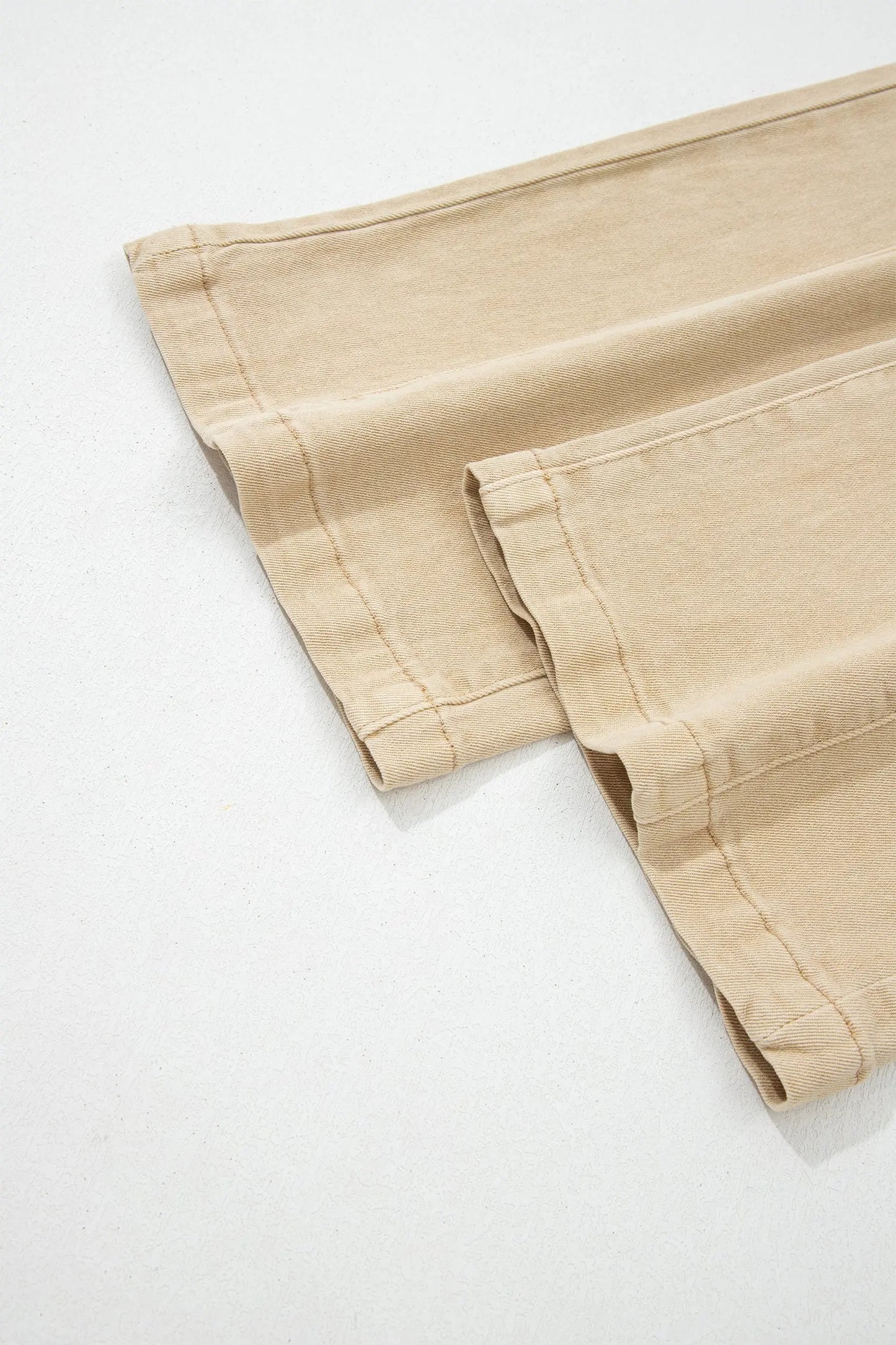 Red Sandalwood Solid Color Seamed Center Wide Leg Cropped Jeans Dear-Lover Dropshipping