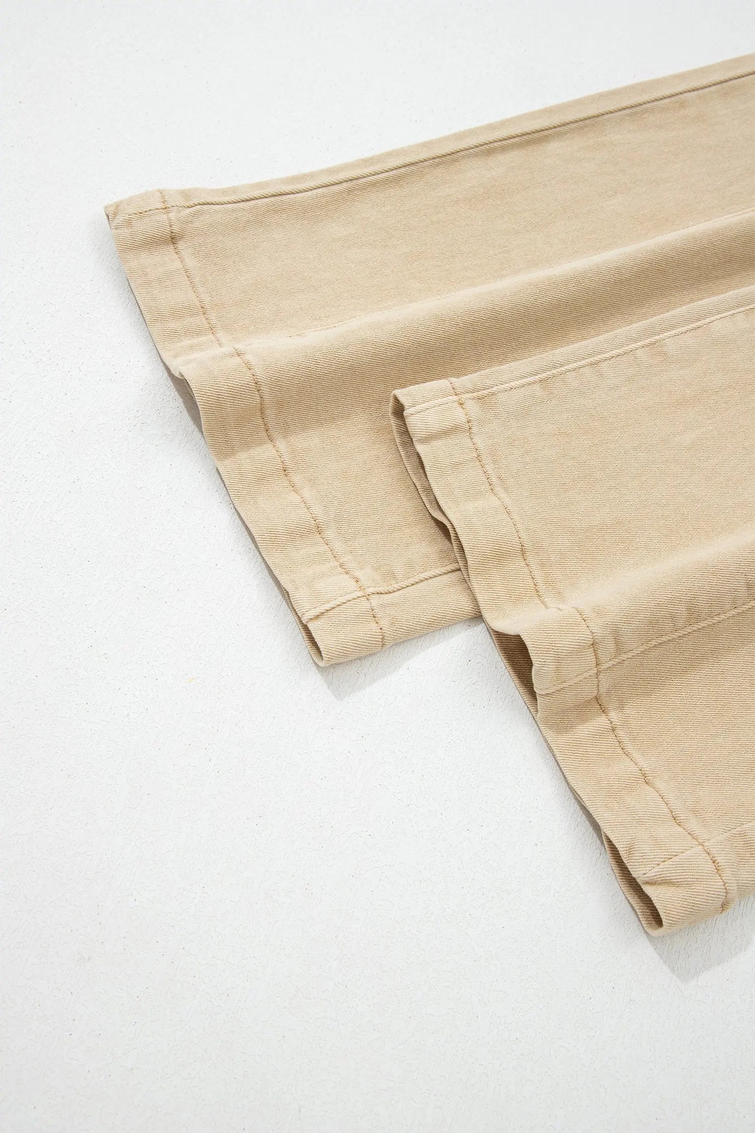 Red Sandalwood Solid Color Seamed Center Wide Leg Cropped Jeans Dear-Lover Dropshipping