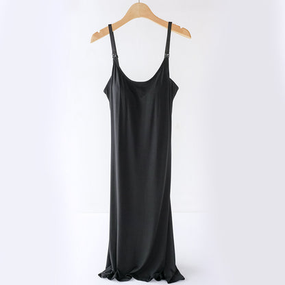 Plus Size Loose Camisoles For Breastfeeding Base Skirt With Chest Pad Sunderwear-free