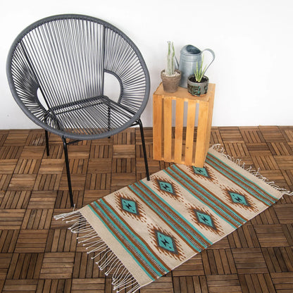 Bizalú Eyes Native Wool Rug Violet Athena