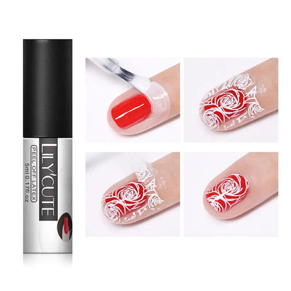 LILYCUTE Nail Art Peel Off Latex Liquid Tape Glue Protect Nail Polish Varnish Anti-Overflow Latex Skin Care Nail Tools