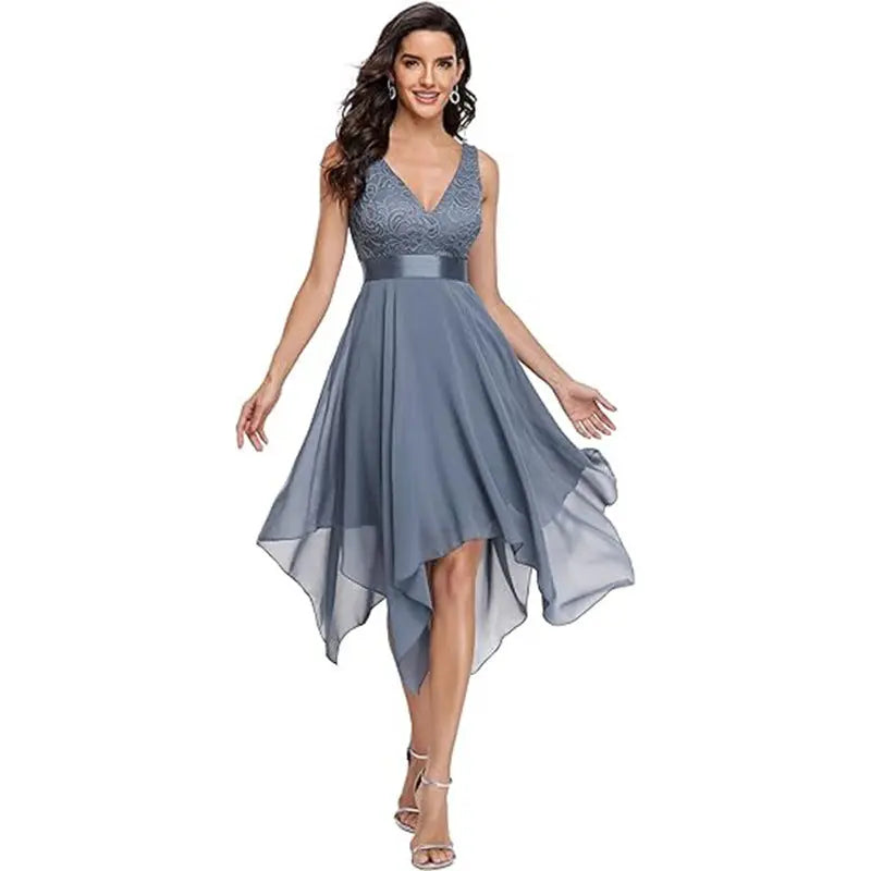 Women's Lace Chiffon Cocktail Ball Gown My Store