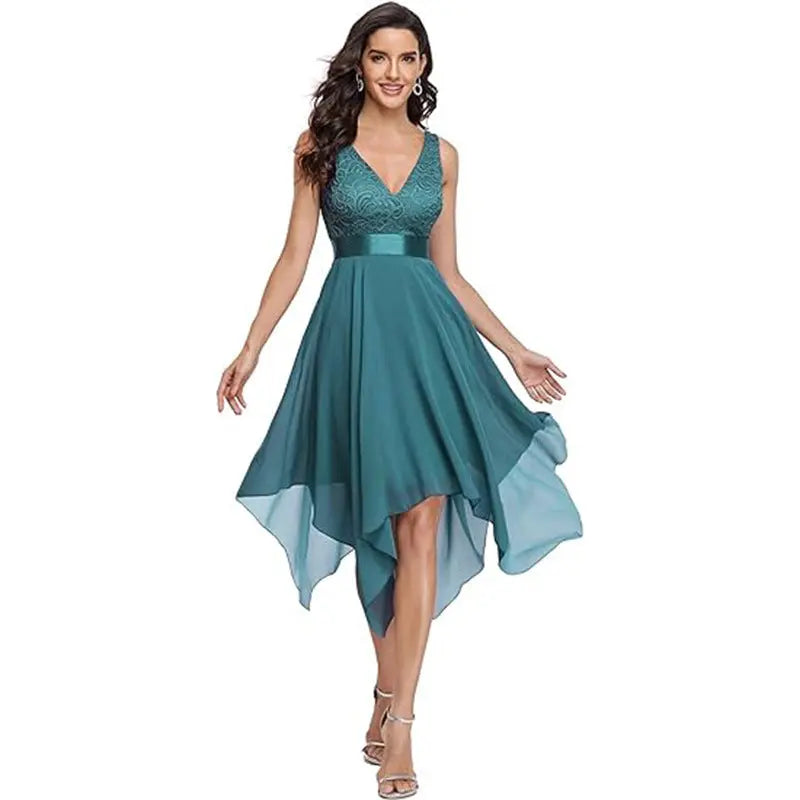 Women's Lace Chiffon Cocktail Ball Gown My Store