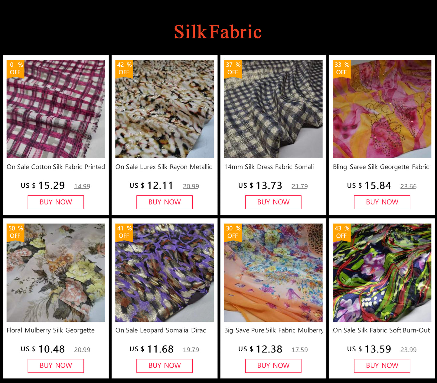 Silk Georgette Lurex 6mm Shiny Jacquard Metallic Saree Dress Scarf Fabric