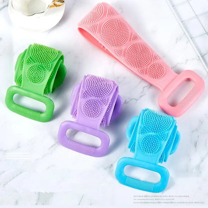 Silicone Body Scrubber Back Massage Exfoliating Sponge Bathroom Bath Brush Scrub Shower Brush Body Wash Scrub Removal Bath Spong