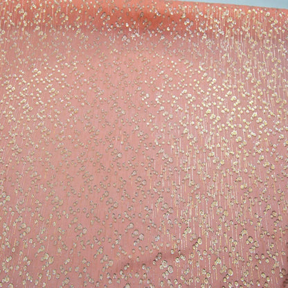 New Somali Dirac Metallic Jacquard Floral Silk With Gold Lurex Mulberry Silk Saree Dress Tissue
