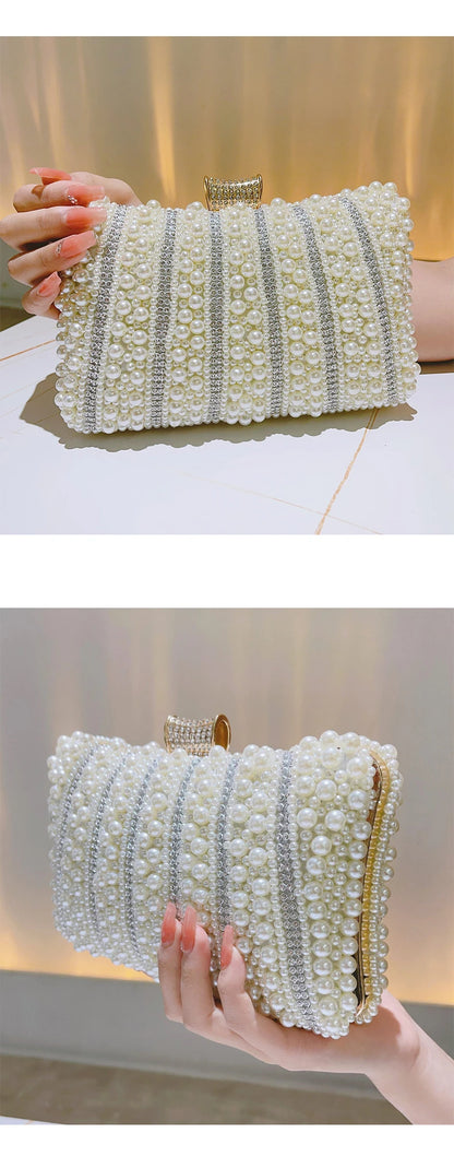 Diamonds Small Bags Pearl Handbags Women's Banquet Celebrities Handbags With Evening Dresses Cheongsam Clutch Purse