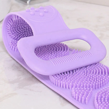Silicone Body Scrubber Back Massage Exfoliating Sponge Bathroom Bath Brush Scrub Shower Brush Body Wash Scrub Removal Bath Tool