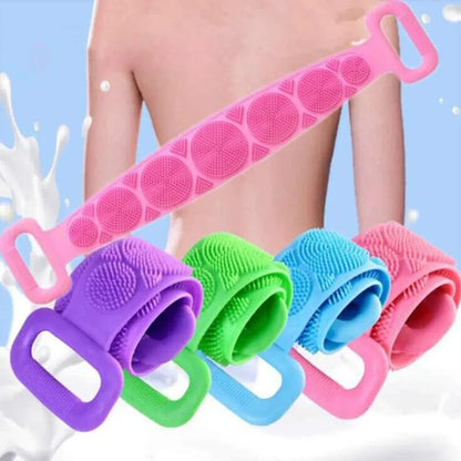 Silicone Body Scrubber Back Massage Exfoliating Sponge Bathroom Bath Brush Scrub Shower Brush Body Wash Scrub Removal Bath Spong