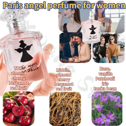 Beautiful Girl Paris Angel Three-piece Gift Box Set Little Black Dress Women's Perfume Long-lasting Fragrance Fresh and Elegant