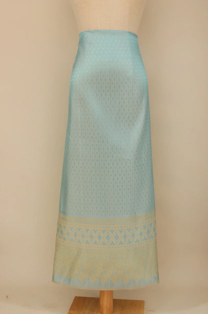 45x100cm Southeast Asia Ethnic Polyester Brocade Jacquard Woven Satin Fabric DIY Thai Skirt Tube Dress Cloth Saree Sari Textile