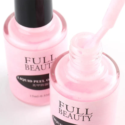 15ml Peel Off Latex Antifreezing Nail Liquid Anti-overflow Glue Nail Edge Protection Fast Dry Nail Skin Care Tool With Tweezer
