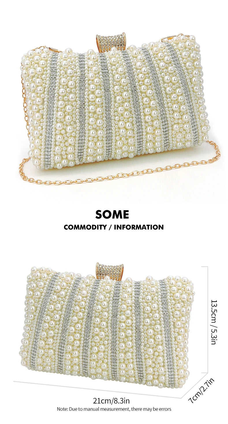 Diamonds Small Bags Pearl Handbags Women's Banquet Celebrities Handbags With Evening Dresses Cheongsam Clutch Purse