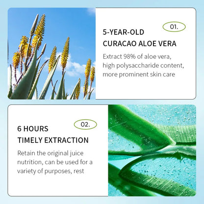 SADOER Exfoliating Aloe Vera Gel Facial Cleanser Deep Cleansing Exfoliant Gentle Tender Face Exfoliation Facial Exfoliator