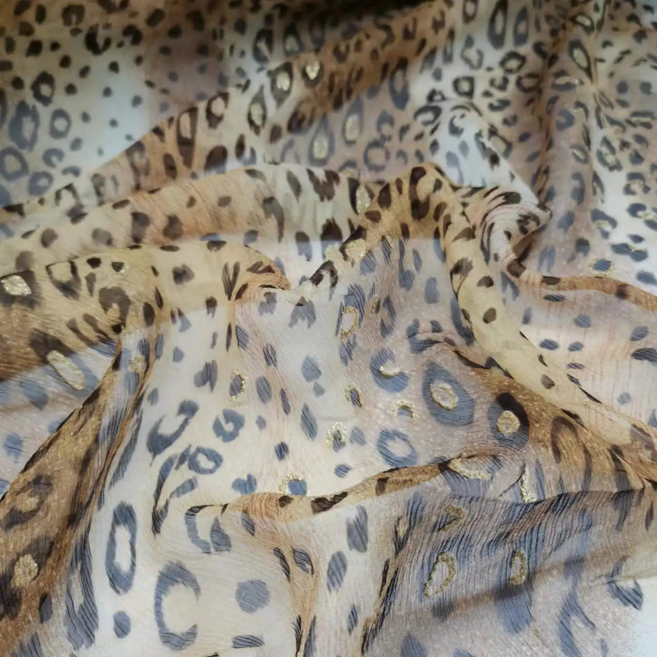 Silk Georgette Lurex 6mm Shiny Jacquard Metallic Saree Dress Scarf Fabric
