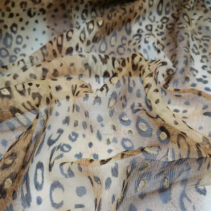 Silk Georgette Lurex 6mm Shiny Jacquard Metallic Saree Dress Scarf Fabric