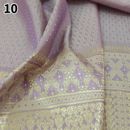 100*100cm Ethnic Style Brocade Jacquard Fabric Southeast Asia Dai Thai Skirt Fabric For Diy Tube Dress Saree Folk Dance Costume