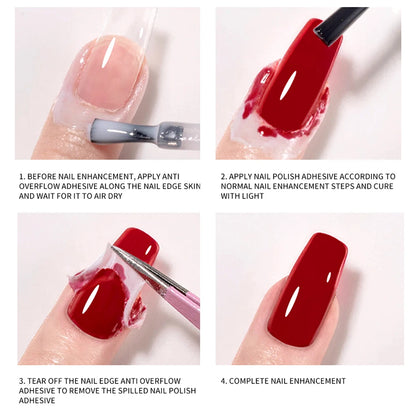 8ml Nail Peel Off Liquid Anti-Overflow Glue Edge Latex Tape, Peel OffCuticle Guard Nails Finger Lacquer Protector, Nail Polish